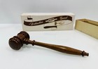 Vintage Horn 1846 Wooden Auction Gavel No  125 W  Original Box Made In Usa Judge