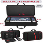 61 Key Keyboard Case With Wheels  Internal Size  41 7 x 14 5 x 5 7   Waterproof 