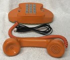 1970s Western Electric 2702bm Princess Orange Push Button Touch Desk Telephone