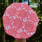 Surgical Scrub Cap  Bouffant  Bandana Pattern Shades Of Blue On Red  Patriotic