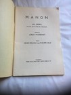 Metropolitan Opera House Grand Opera Libretto - Manon   Fred Rullman Inc