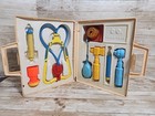 Vintage 1977 Fisher-price Medical Kit Doctor Toy For Kids W  Case 7 Piece