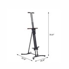 Vertical Climber Machine  Adjustable  Folding  Black