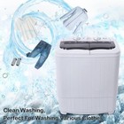 Portable Mini Compact Twin Tub Washing Machine 14 3lbs Washer Semi-automatic