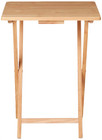 Folding Tv Tray Table  Rubberwood  Natural  19  X 14 5  X 26   Indoor  1 Piece