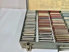 Vintage Metal 35mm Slide Box 150 Capacity Storage Tray W slides From The 1950 s