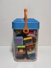Lot Of 32 Fisher Price Peek A Boo Sensory   Bristle Blocks With Carrying Case