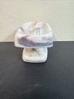 Vintage Lucite Soap Dish Pedestal Faux Marble Acrylic Mcm Bathroom