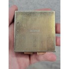 Vintage Pill Bar Box Floral Bouquet Gold Tone 4 Compartment Made In Japan Square