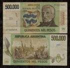 Argentina 500000 Pesos P-309 1980 X 1 Pcs 500 000 1 2 Million Used Currency Note