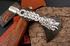 Custom Handmade High Carbon Steel Tomahawk   Hatchet  Ball Hammer Axe   Integral