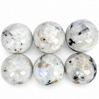 6 Pcs Natural Rainbow Moonstone Sphere Wholesale Lot 1kg Crystal Balls 46-52mm
