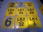 Lot Of 18 Chicago Transit Authority Cta Decomissioned Trackside Signs 12  X 12 