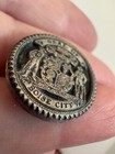 Vtg Seal Of Boise City Pewter Coat Of Arms Shield Crest Lapel Pin Tie Tack Idaho
