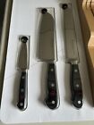 Wusthof Classic 4-piece Prep Knife In-drawer Set- Santoku   Bread   Pairing New 