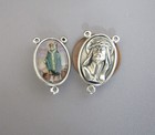 3 Pc St Saint Patrick Rosary Center Italy Rosaries Centerpiece Finish Silver