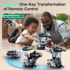 Remote Control Car Toy  2 4ghz Transform Robot Rc Cars With Flashing Light  1 18