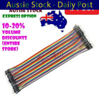 40pcs 10cm 2 54mm Single 1pin Male To Male Jumper Wire Cable Cables M-m