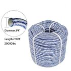 24 Strand Braid Polyester Rope 3 4     200  20000lbs Arborist Tree Climbing Rope