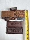 Vintage Lot Of Handmade Letterpress Wood Block Stamp Advertising Metal Copper