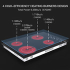 30 In Electric Cooktop 4 Burners Drop-in Ceramic Glass Stove Top Knob Control Us