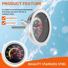 Grill Thermometer Gauge For Gas  Charcoal  Smoker Grills  Meat Thermometers For