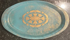 Vtg Pyrex Georges Briard Turquoise Gold Mcm Chafing Dish Platter   Warming Stand