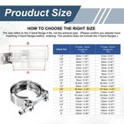 V Band Clamp 3 5 Inch 304 Stainless Steel V-band Bolt Clamp