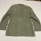 Orvis Harris Tweed Blazer Mens 42 Green Herringbone Wool Sport Coat Made England
