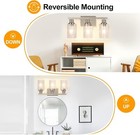 3-light Bathroom Vanity Light Fixtures  Brushed Nickel Wall Sconce Lighting M   