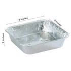 50 Pack 9x9 Disposable Aluminum Foil Pans For Baking  Meal Prep Square Deep Pan