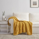 Chenille Cable Knit Sherpa Throw Blanket     Thick  Soft  Big  Cozy Knitted Fleece