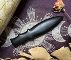 Black Obsidian Athame  Grip Pommel Ritual Dagger  Metaphysical
