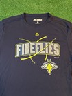 Columbia Fireflies Baseball Team T Shirt Blue Front Logo Size Adult X-large Nwot