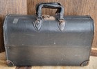 Antique Pandora Large Doctor s Medical Hard Leather Bag With Extras   Ships Fast