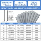 Meite 16 Gauge Finish Nails Galvanized 7 8  To 2-1 2  Finish Brad Nails T Nails