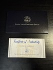 1991 S United States Uso  1 Commemorative Proof Silver Dollar Coin W box coa