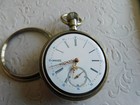 Vintage Swiss 16s Pocket Watch Nice Case Ornate Dial Runs  