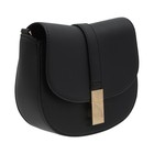 A New Day Saddle Crossbody Bag In Black Faux Leather