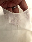 Vtg Victorian Antique White Cotton Baby Embroidered Dress Doll Christening Lace