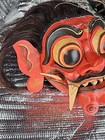 Antique Balinese Rangda Demon Queen Hinged Hand Carved Wood Mask Horsehair 13 