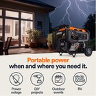 Generac Gp9500e - 9500 Watt Electric Start Tri-fuel Portable Generator W  Cos   
