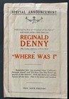 Original 1925 Phantom Of The Opera  Film Program Denver Colorado America Theatre