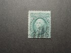 Us Stamp Scott   96 1868 10c Washington  Green  F Grill  Perf  12 Vf