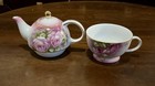 Victoria s Garden Tea-for-one 3 Piece Teapot   Cup Set Cottage Roses