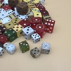 Vintage Dice Lot Of 65 Mix Of Colors Materials Sizes And Ages
