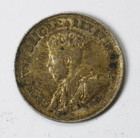 1920 Canada 5c Five Cents Silver Coin Half Dime Km  22a