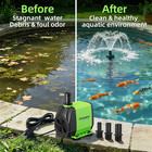 800gph Small Pond Pump  45w Adjustable Flow Circulate 500-1200 Gal Pond 1-2 Time
