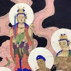 Japanese  Hanging Scroll  Thirteen Buddhas buddhist Ceremonies people Drawings w