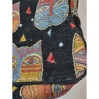 Laurel Burch Cat Lady Tapestry Shoulder Bag Sequin Accent Black Art Tote